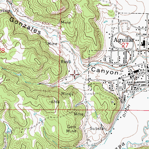 Topographic Map of Peerless Mine, CO