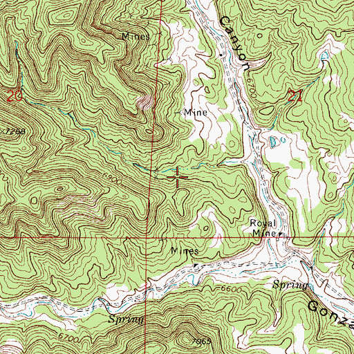 Topographic Map of Jewel Mine, CO