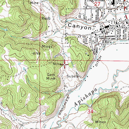 Topographic Map of Blazing Rag Mine, CO