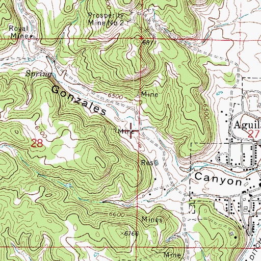 Topographic Map of Empire Mine, CO