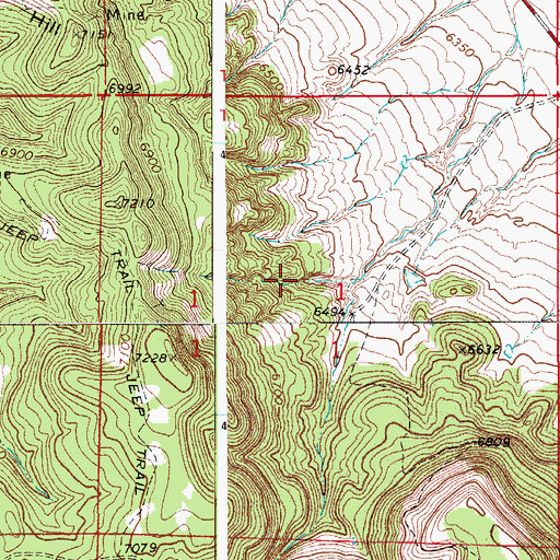 Topographic Map of Sunrise Mine, CO
