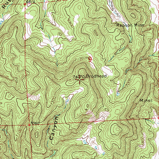 Topographic Map of Victor Smith Prospect, CO
