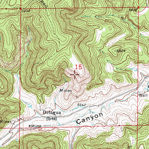 Topographic Map of Trinidad Basin Strip Mine, CO