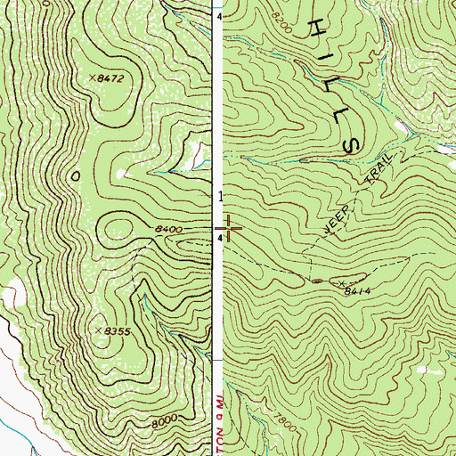 Topographic Map of Allen Mine, CO
