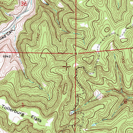 Topographic Map of Chacuaco Creek Mine, CO