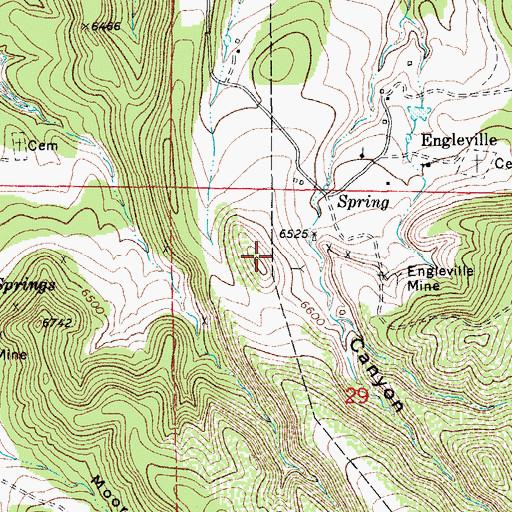 Topographic Map of Engle Mine, CO