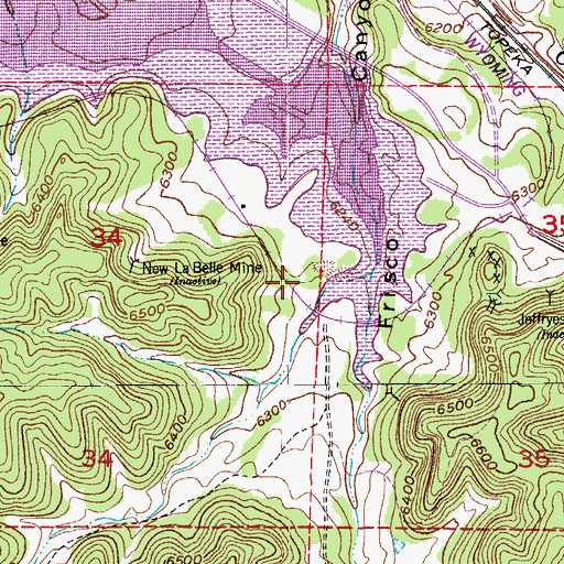 Topographic Map of Francisco Mine, CO