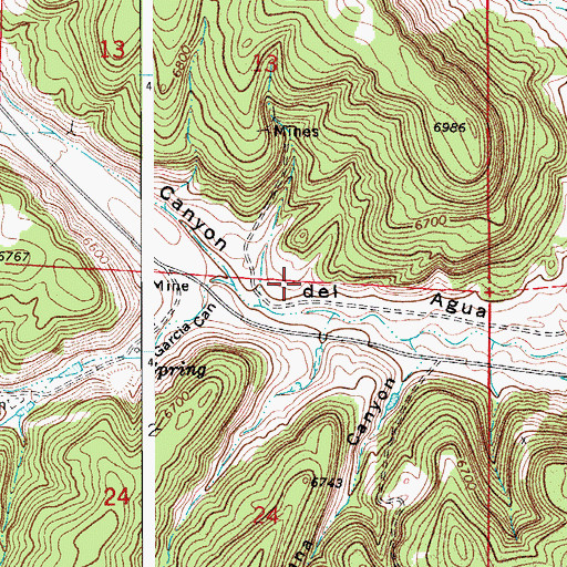 Topographic Map of Hastings Mine, CO