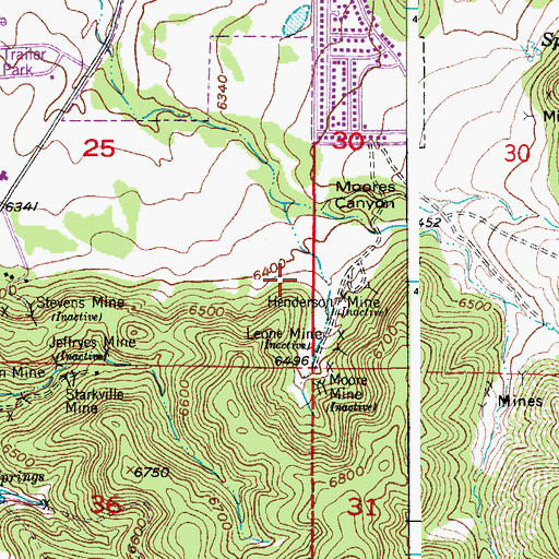 Topographic Map of New Mary Mine, CO