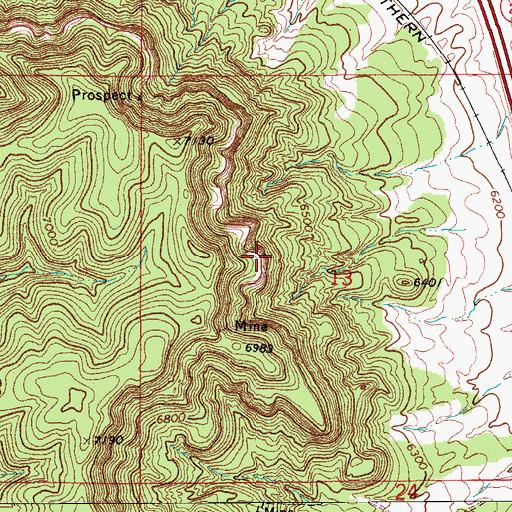 Topographic Map of Thor Mine, CO