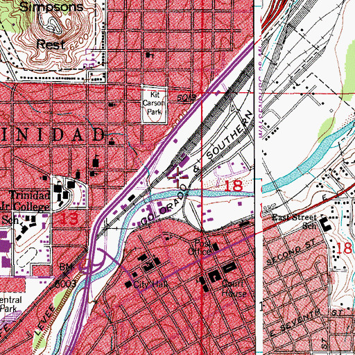 Topographic Map of Black Diamond Mine, CO