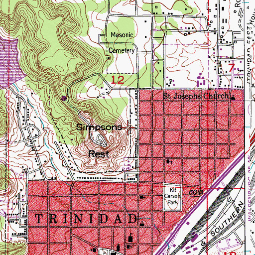 Topographic Map of Animas Mine, CO
