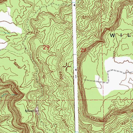 Topographic Map of Regis Mine, CO