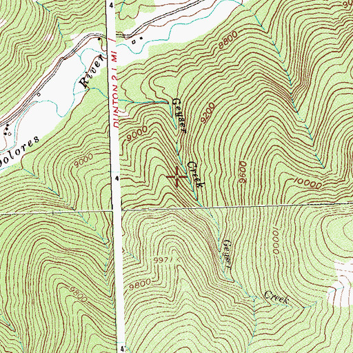 Topographic Map of Geyser Spring, CO
