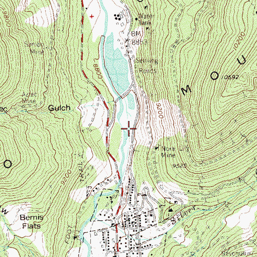Topographic Map of Railroad Spring, CO