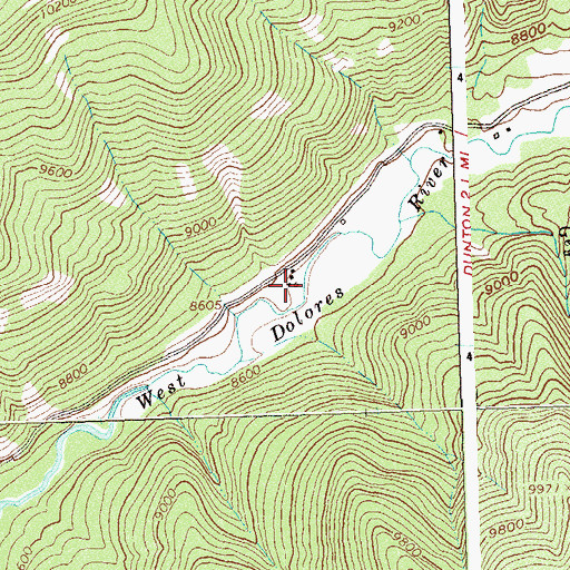 Topographic Map of Paradise Warm Spring, CO