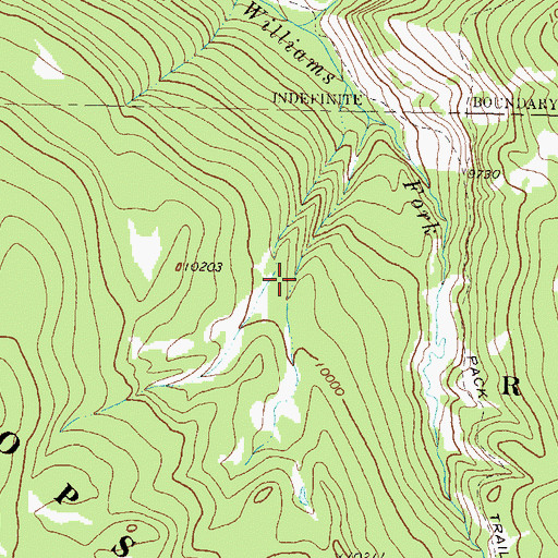 Topographic Map of Black Mountain Creek, CO