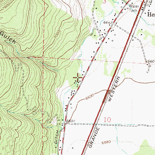 Topographic Map of Stratten Warm Spring, CO