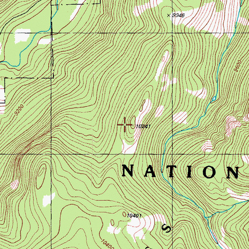 Topographic Map of Wagon Wheel Springs, CO