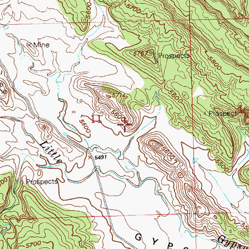 Topographic Map of Edith Irene Mine, CO