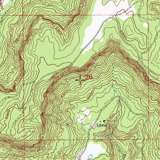 Topographic Map of High Ball Five Mine, CO