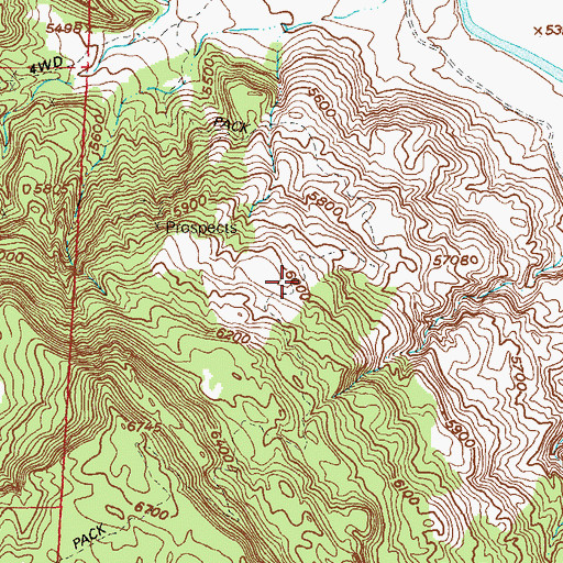 Topographic Map of Navajo Mine, CO