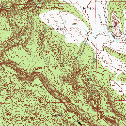 Topographic Map of Pooch Mine, CO