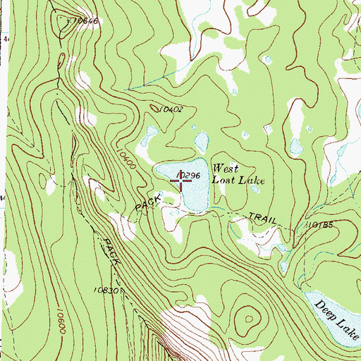 Topographic Map of West Lost Lake, CO