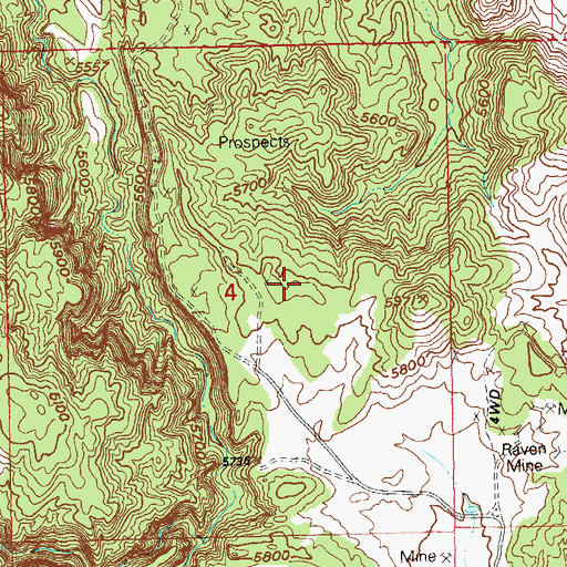 Topographic Map of Probable Mine, CO