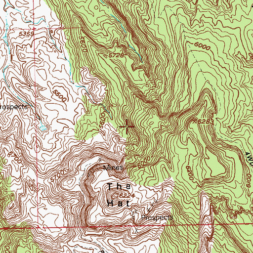 Topographic Map of Watchman Mine, CO
