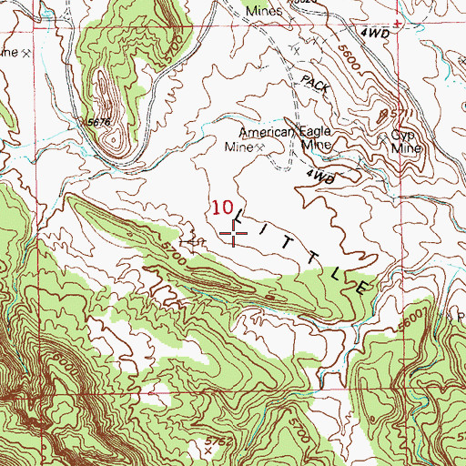 Topographic Map of Terrible Mine, CO