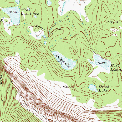 Topographic Map of Deep Lake, CO