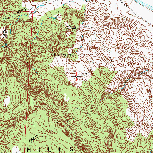 Topographic Map of Yorktown Mine, CO