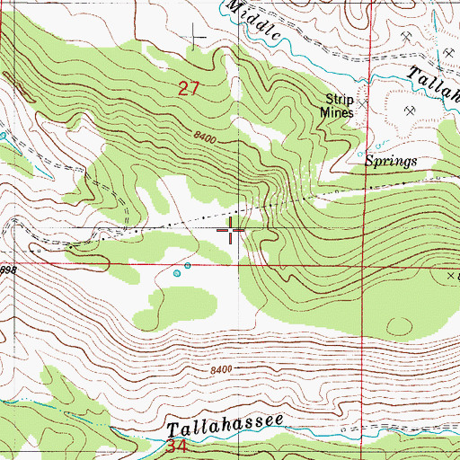 Topographic Map of Dickson-Snooper Mine, CO