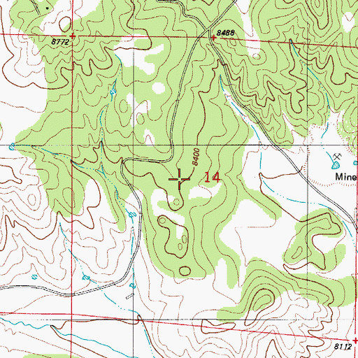 Topographic Map of Little Abner Number One Mine, CO