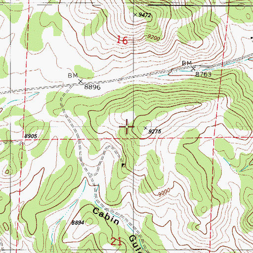 Topographic Map of Betty Mine, CO