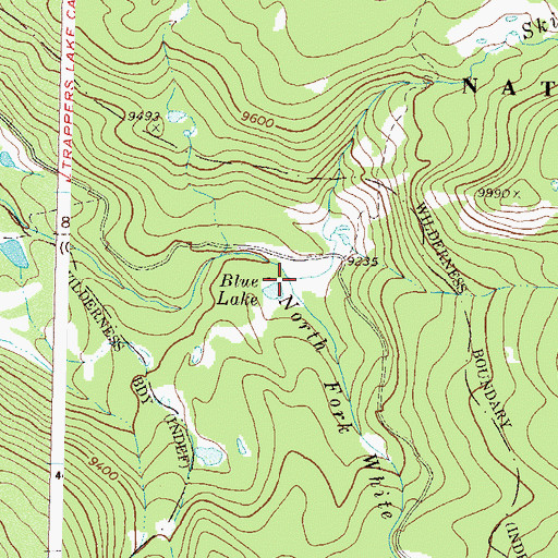 Topographic Map of Skinny Fish Creek, CO