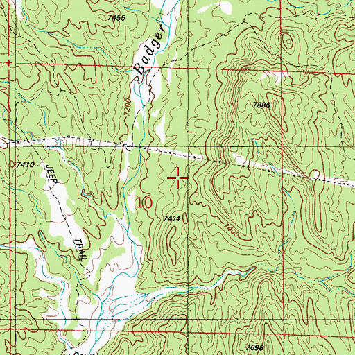 Topographic Map of Whispering Pine Mine, CO