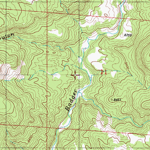 Topographic Map of Badger Creek Mine, CO