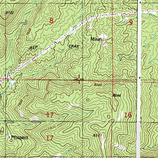 Topographic Map of Tumble Mountain Quarry, CO
