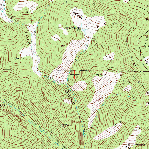 Topographic Map of Ashland Mine, CO