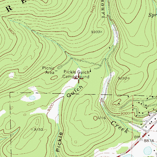 Topographic Map of Aurelia Mine, CO