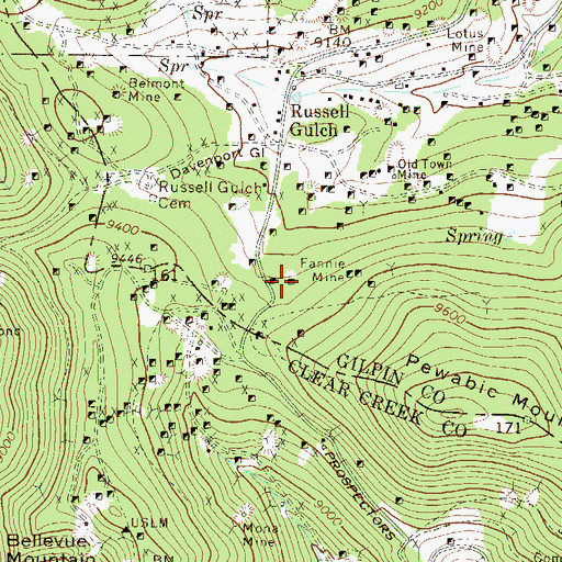 Topographic Map of Anglo-Celt Mine, CO