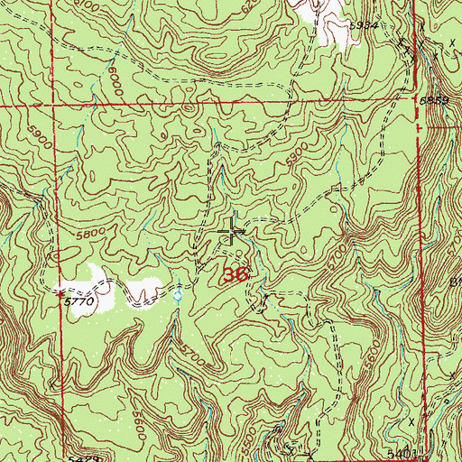 Topographic Map of Teepee Pole Mine, CO