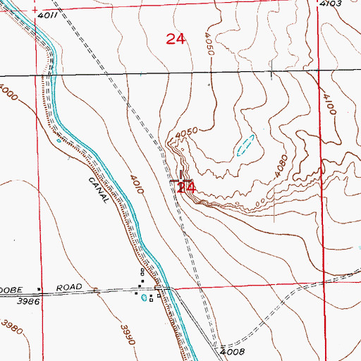 Topographic Map of Marlman Quarry, CO