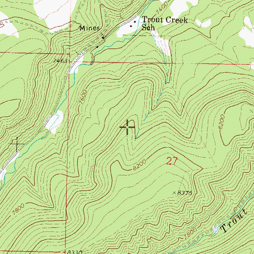 Topographic Map of Apex Number Two Mine, CO