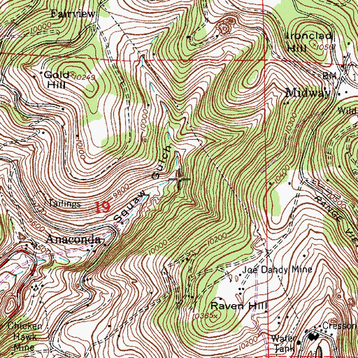 Topographic Map of Enterprise Group Mine, CO