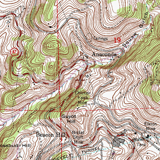 Topographic Map of McKinney Mine, CO