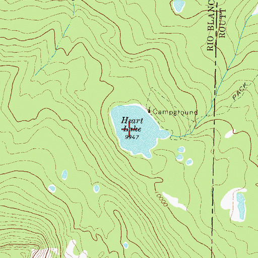Topographic Map of Heart Lake, CO