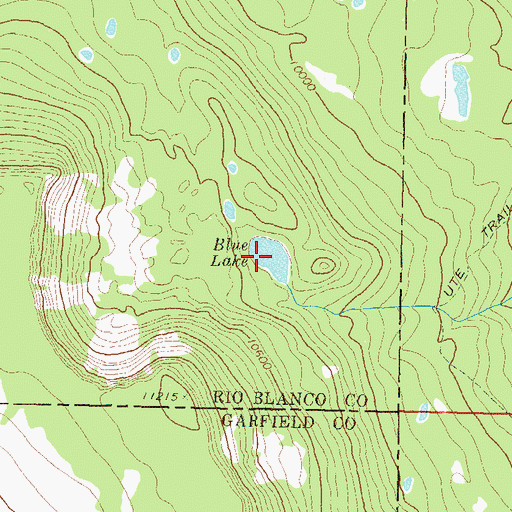 Topographic Map of Blue Lake, CO